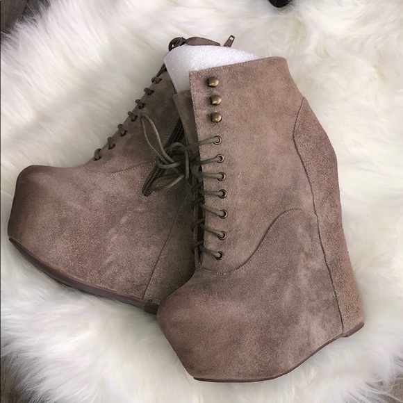 Jeffrey Campbell Shoes - Jeffrey Campbell Damsel Taupe Suede